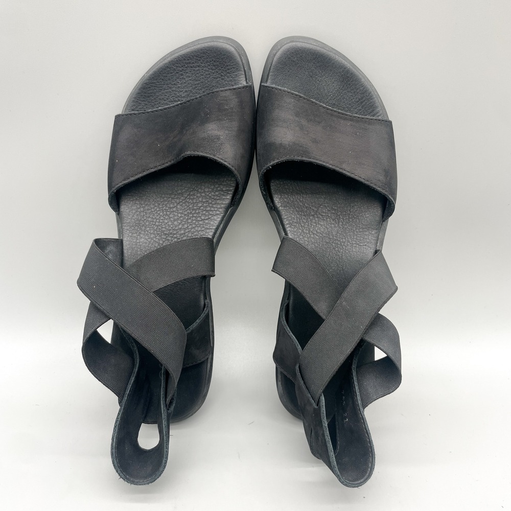 Arche Womens 40 9 Satia Cross Strap Sandals Black Nubuck Minimalist Gorpecore - Picture 8 of 11